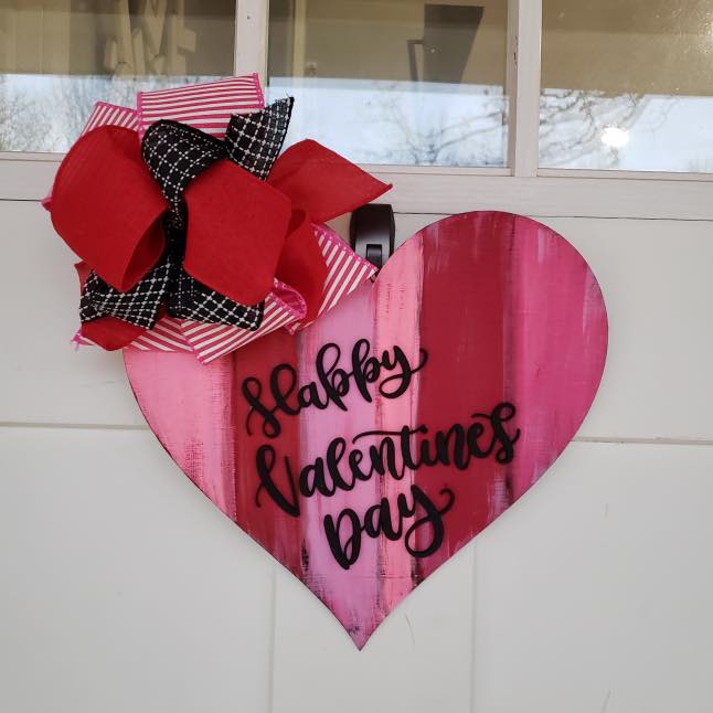 Heart Shapped Valentine Door Hanger - BLANK