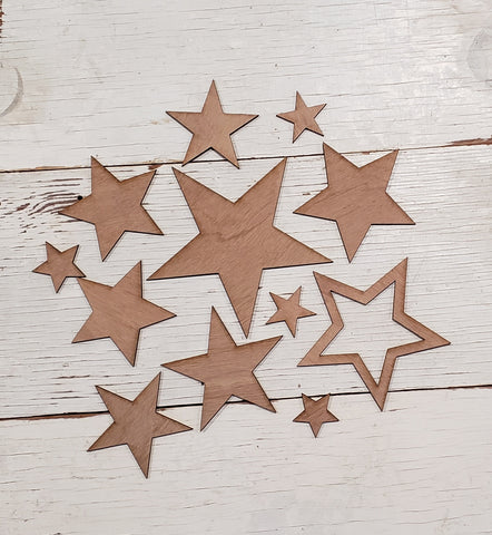 Multi Wood Star Pack