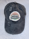 shopping  leopard hat  hat match  happy camper hat  happy camper  custom hat  camping  camp  baseball hat  baseball cap
