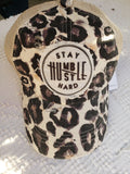 stay humble hustle hard  stay humble  small business owner  small business  shopping  leopard hat  hustle hard  hat match  custom hat  baseball hat  baseball cap