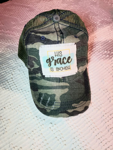 His Grace is Enough Patch - Choice of Baseball Cap