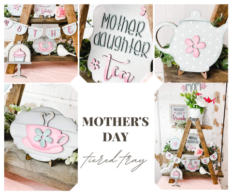 Mother's Day DIY Tiered Tray Set - BLANK