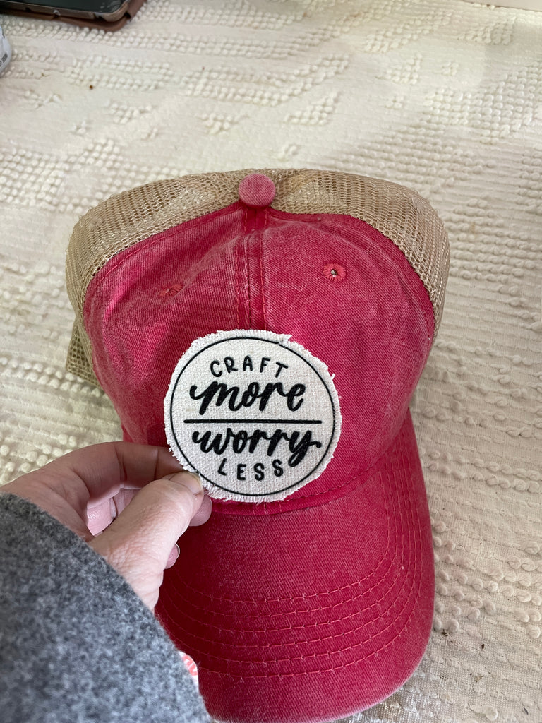 worry less hat  Worry less  shopping  leopard hat  hat match  custom hat  craft more hat  Craft More  baseball hat  baseball cap