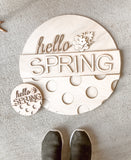 Hello Spring Door Hanger - BLANK