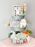 tiered tray  tier tray  spring decor  spring  glowforge  eggs  easter  diy kit  diy  craft kit  bunny  blank