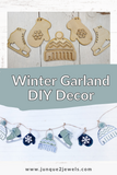 Winter Garland Banner - BLANK